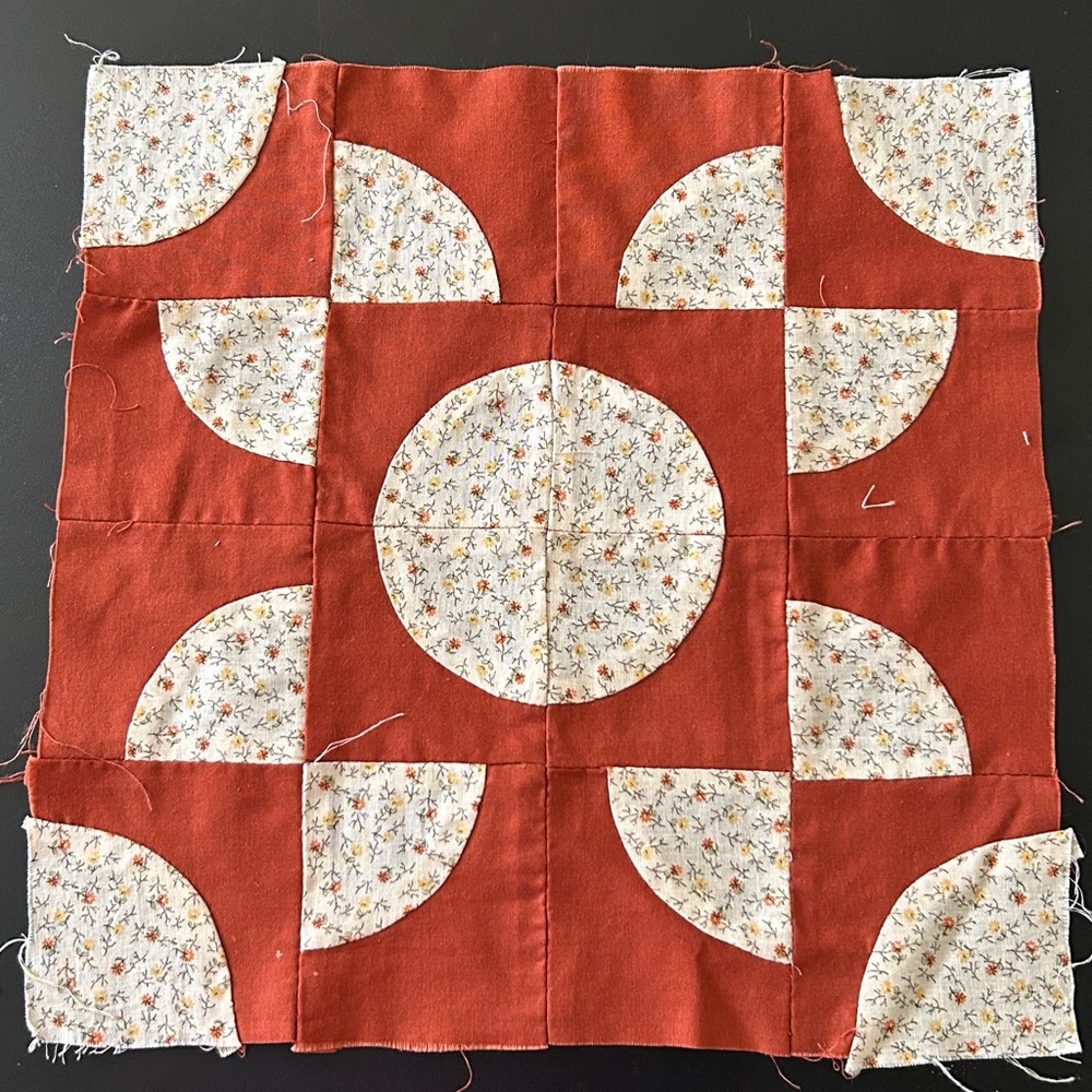Handmade unfinished Vintage Quilt Blocks Lot of 12 Size 13”x13” - Picture 12 of 14